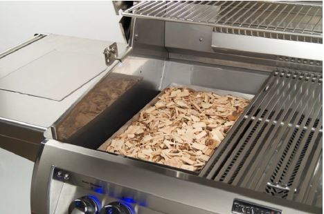 wood chips on gas grill