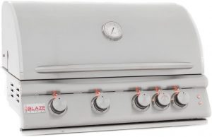 Blaze 32 Inch 4-Burner Gas Grill With Rear Burner And Built-In Lighting System